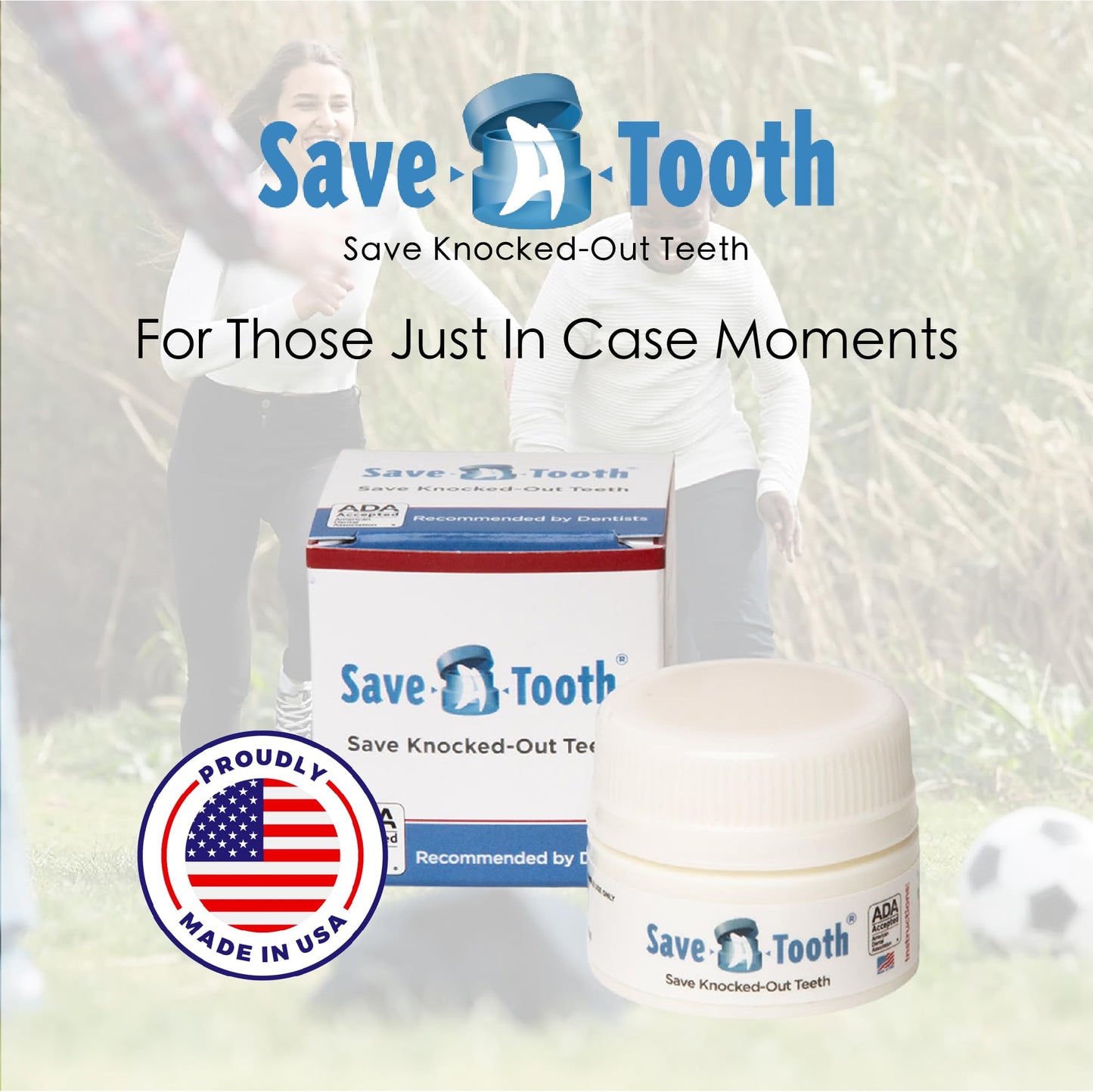 Save-A-Tooth Preservation Kit โ Preserve Knocked-Out Teeth for 24 Hours | USA Made