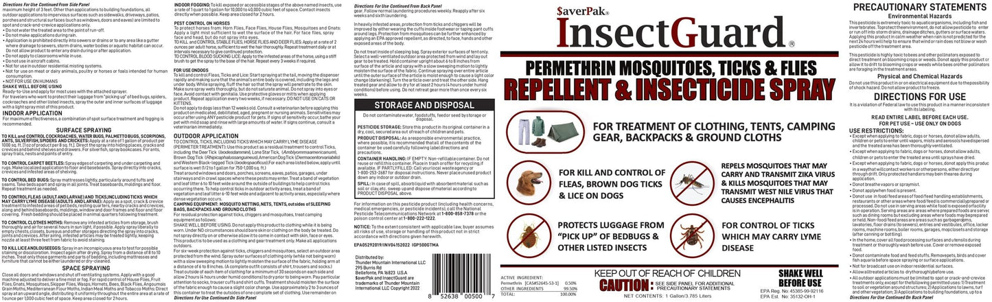 InsectGuard Permethrin Spray by $averPak β Mosquito, Tick & Fly Repellent & Insecticide (Gallon, 2 Pack)