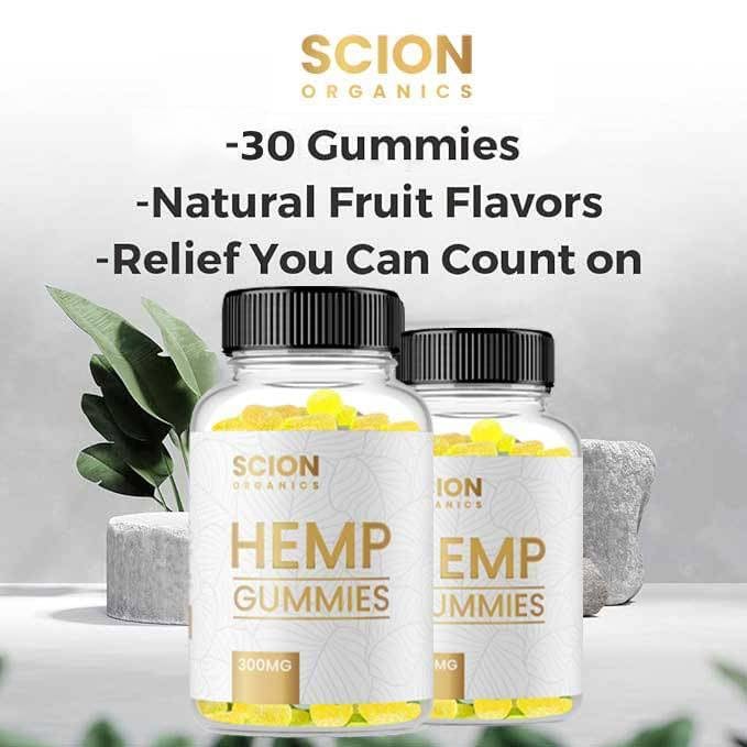 Scion Organics Hemp Gummies โ Joint Health, Raspberry Flavor | 30 Gummies, 2 Pack