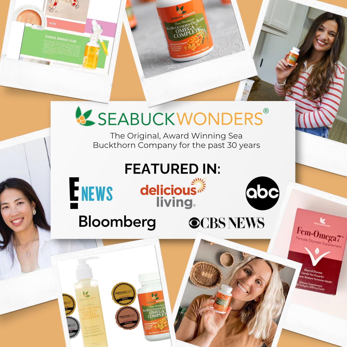 SeabuckWonders Organic Sea Buckthorn Oil Softgels โ Omega-7, 120 Count, 1000mg