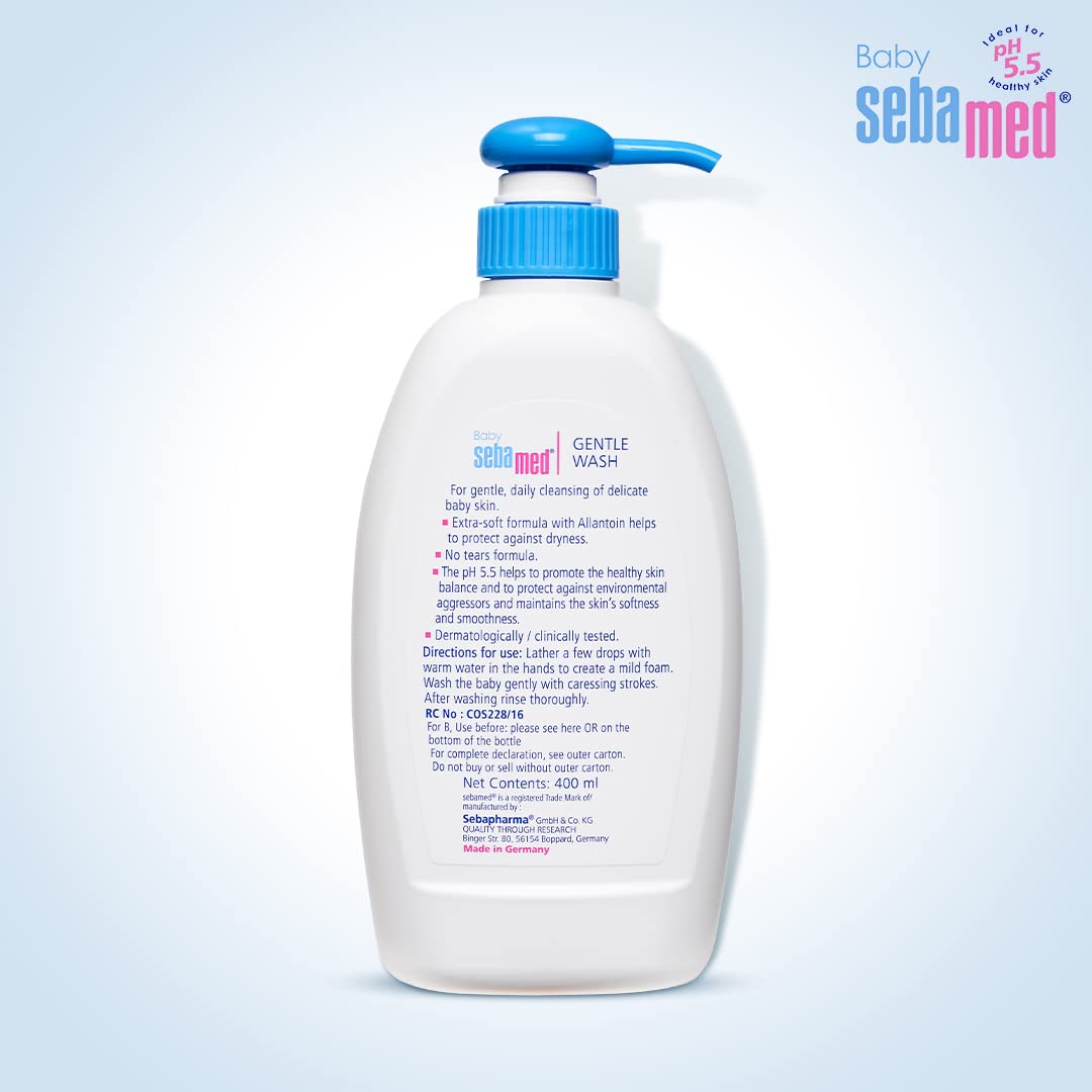 Sebamed Baby Gentle Wash | No-Tear Formula for Delicate Baby Skin โ pH 5.5 | 13.5 Fl Oz