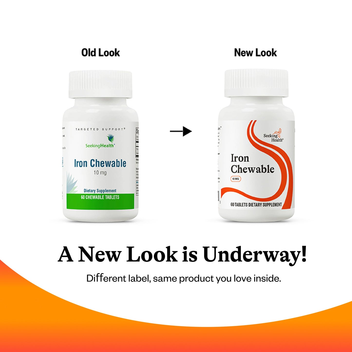 Seeking Health Iron Chewable โ 10 mg Iron for Energy & Metabolism (60 Tablets)