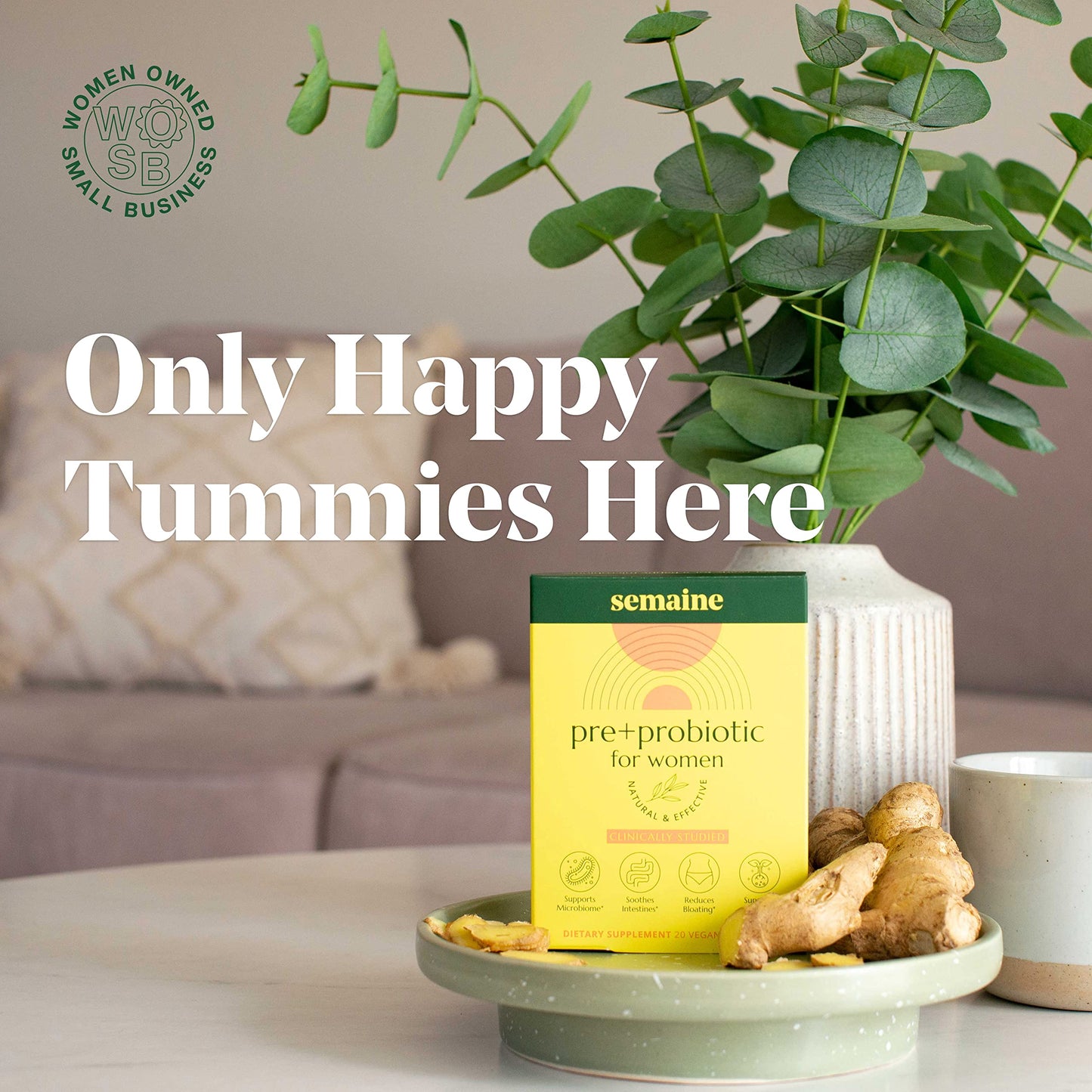 Semaine Super Powered Prebiotic + Probiotic for Women โ Clinically Studied (20 ct) | Gut Health & IBS Relief