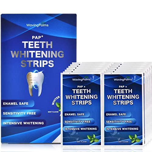 Sensitive Teeth Whitening Strips Kit โ 28 PCS, 14 Treatments, Hydrogen Peroxide-Free