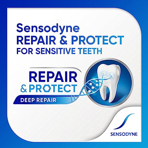 Sensodyne Repair and Protect Whitening Toothpaste โ 3 x 3.4 oz for Sensitive Teeth & Cavity Prevention