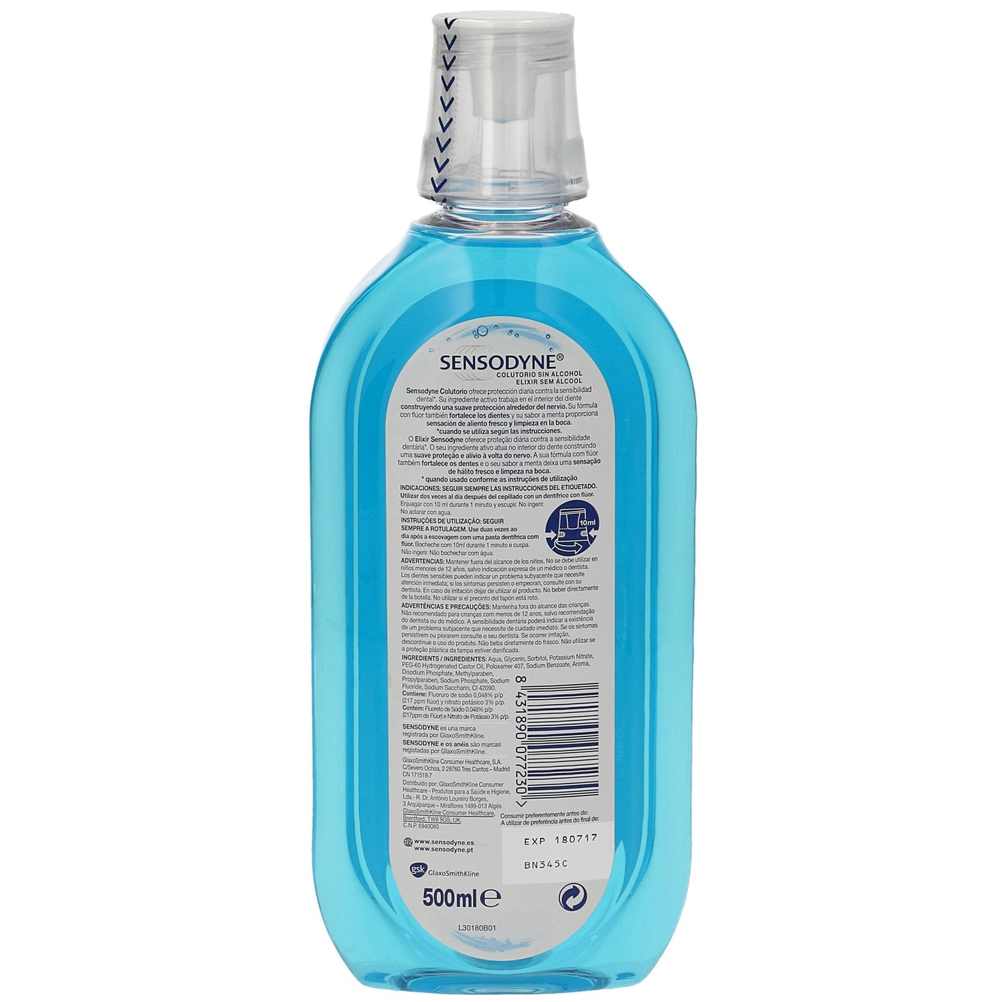 Sensodyne Enjuag 500 Cool Mint Mouthwash โ 500 ml (V-1E)