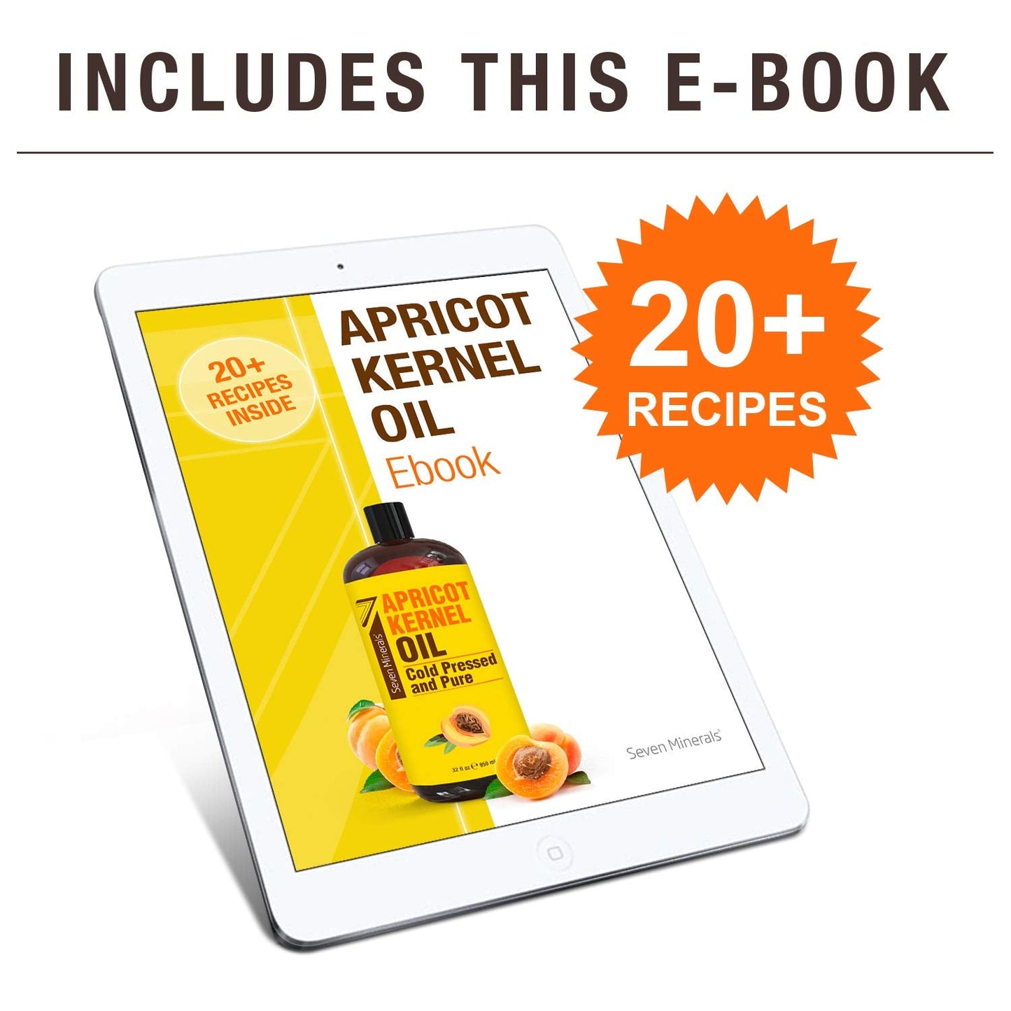 Seven Minerals Apricot Kernel Oil 32oz โ Cold-Pressed, Non-GMO, Hexane-Free