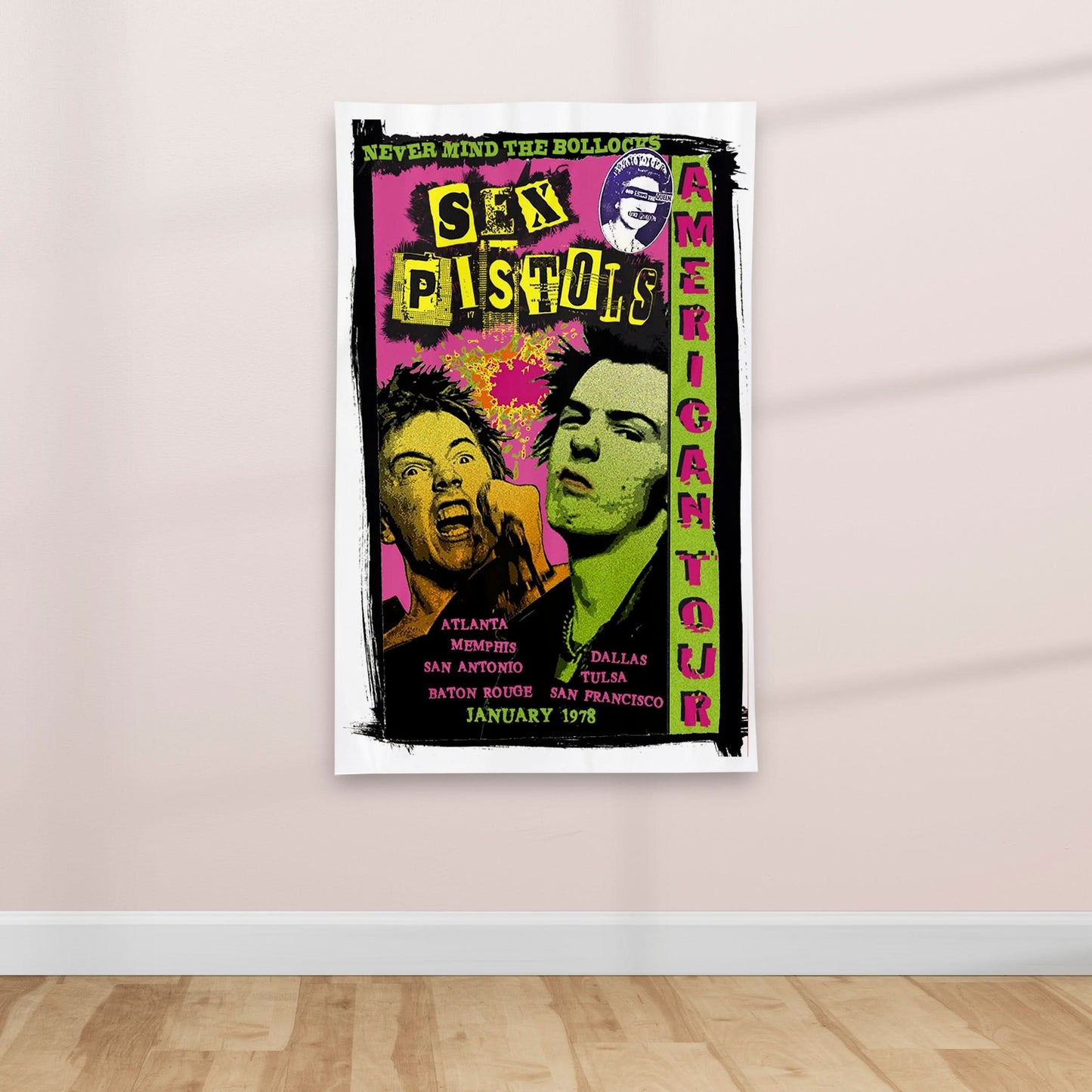 1970's Retro British Punk Rock Music poster - Textile Poster
