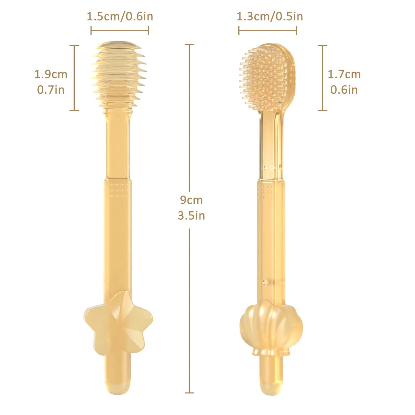 SHARE&CARE Baby Toothbrush & Tongue Cleaner โ Soft Silicone for Toddler Oral Care