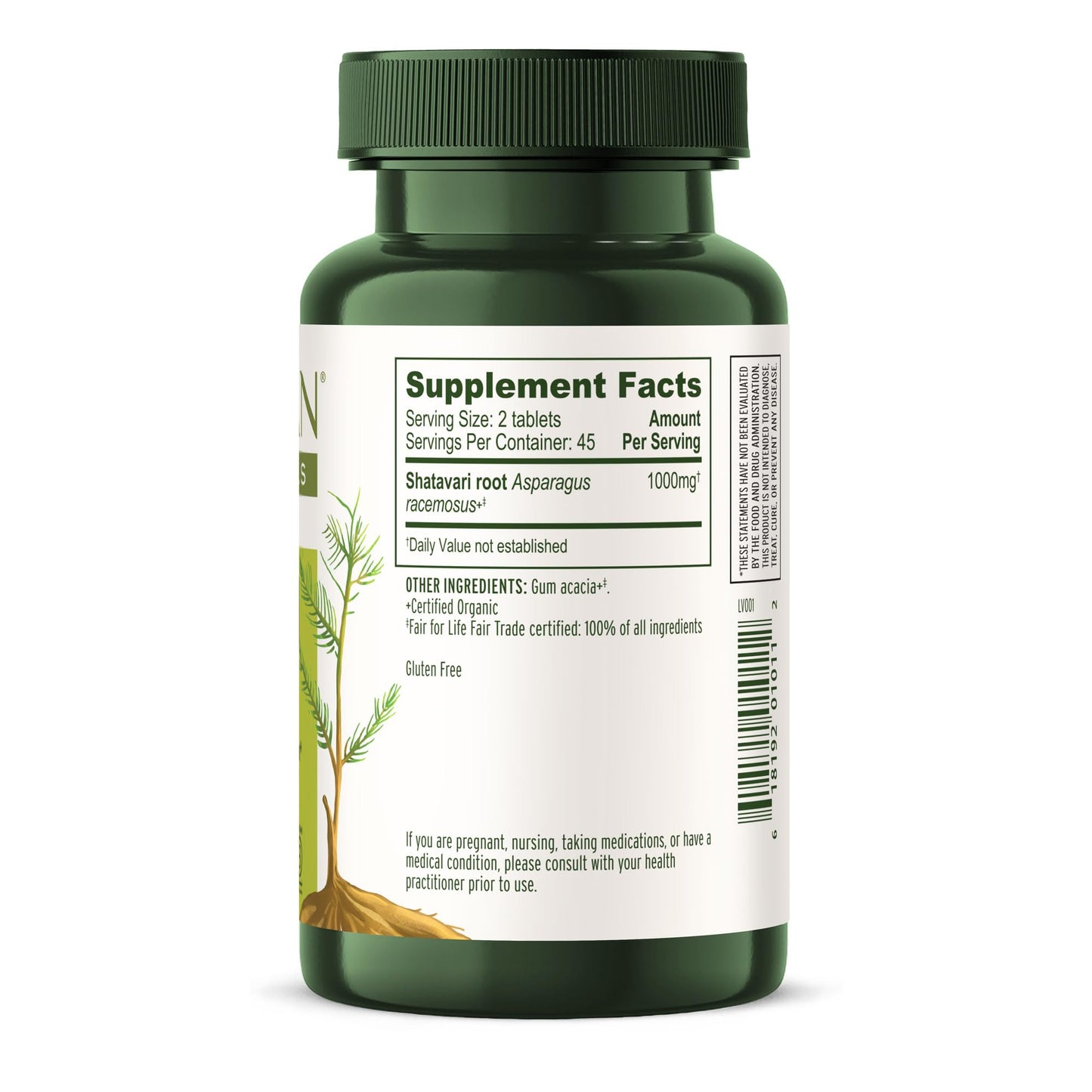 Shatavari Tablets β Organic Asparagus Racemosus Root (90 Tablets) | Vegan & Non-GMO | Banyan Botanicals