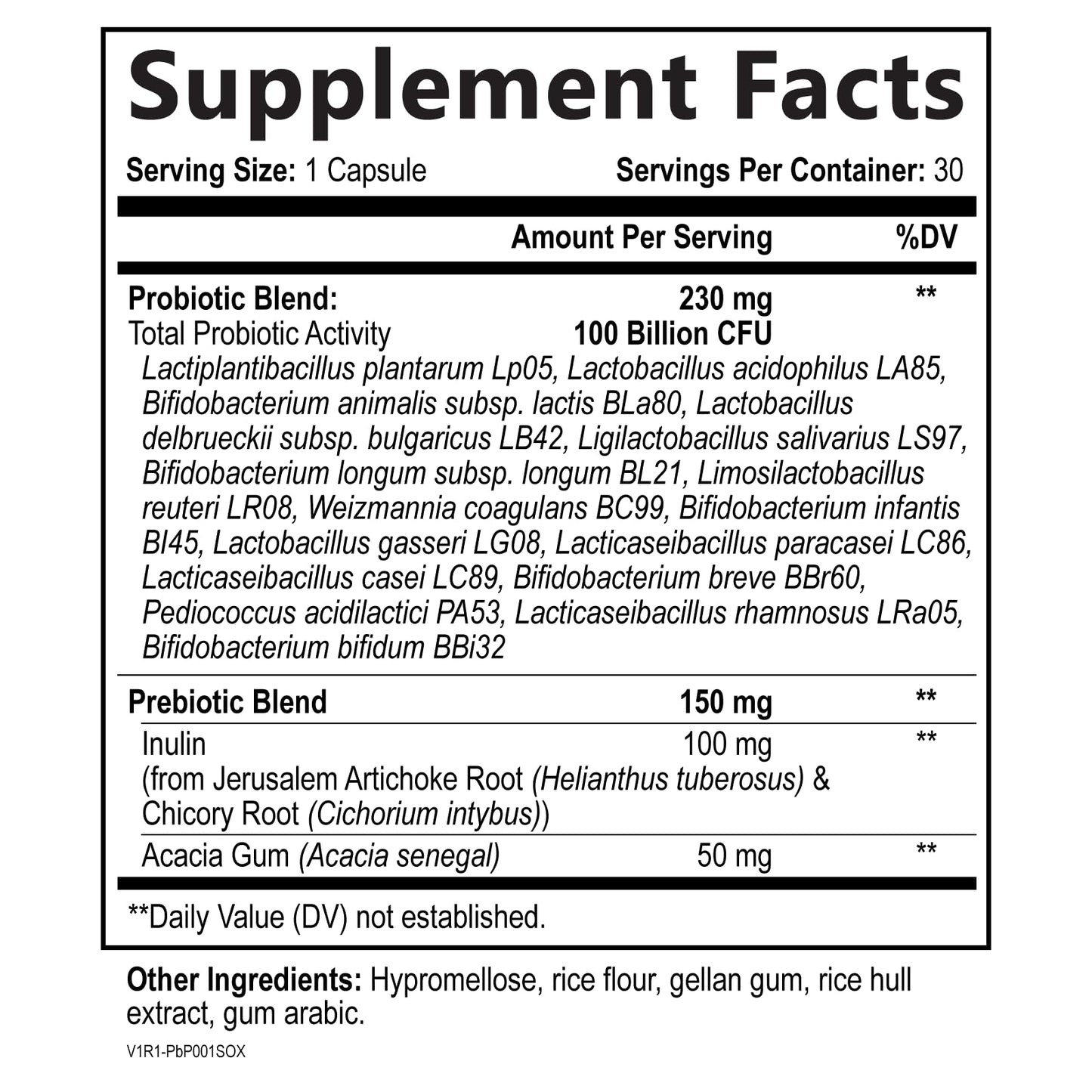 Built by Nature Probiotic 100B CFU โ 16 Strains + Prebiotics, 30 Capsules