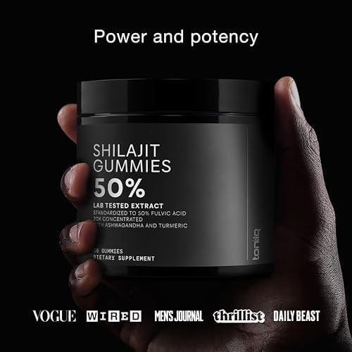 Shilajit Gummies 6000mg Equivalent (3X Stronger) โ Himalayan Sourced + Ashwagandha + Turmeric โ Lab Tested