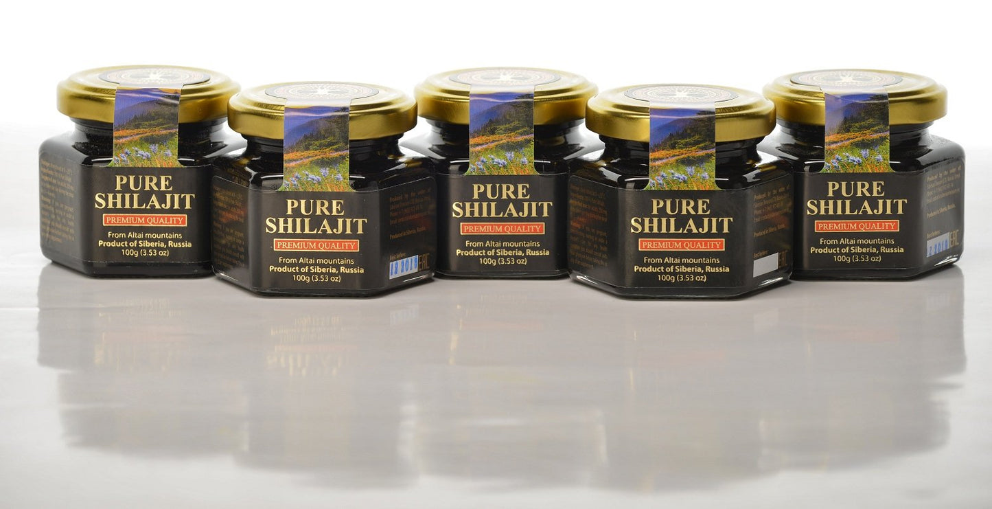 Pure Authentic Shilajit Resin β Siberian Treasure, 100 g (3.5 oz), Altai Mountains