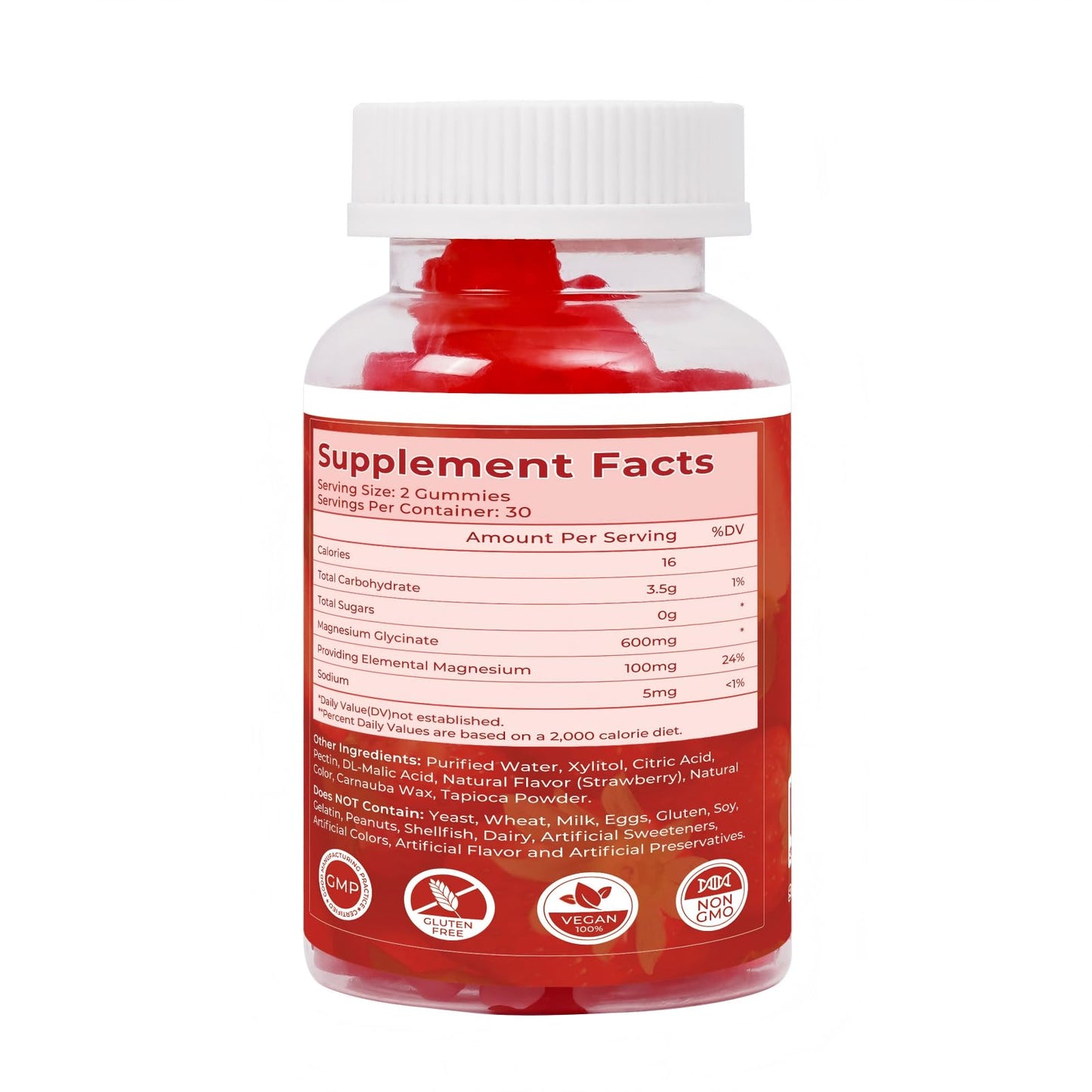 Sieralyn Magnesium Glycinate Gummies 600mg โ Sugar Free, Vegan, Gluten Free | 120 Count