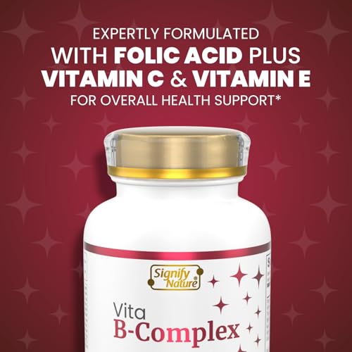 SIGNIFY NATURE VitaBComplex with Vitamin C & E โ B Complex Vitamins for Women & Men, 60 Softgels