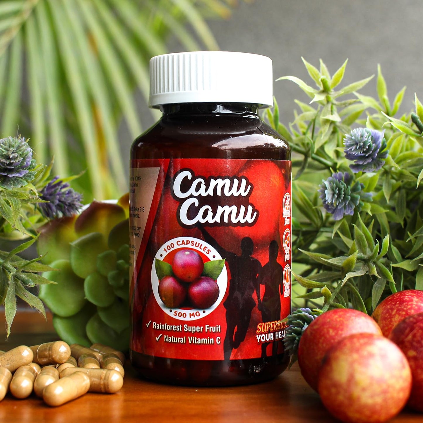 Sikyriah Camu Camu Capsules 1000mg โ Immune Support, Vitamin C, Non-GMO, Gluten Free