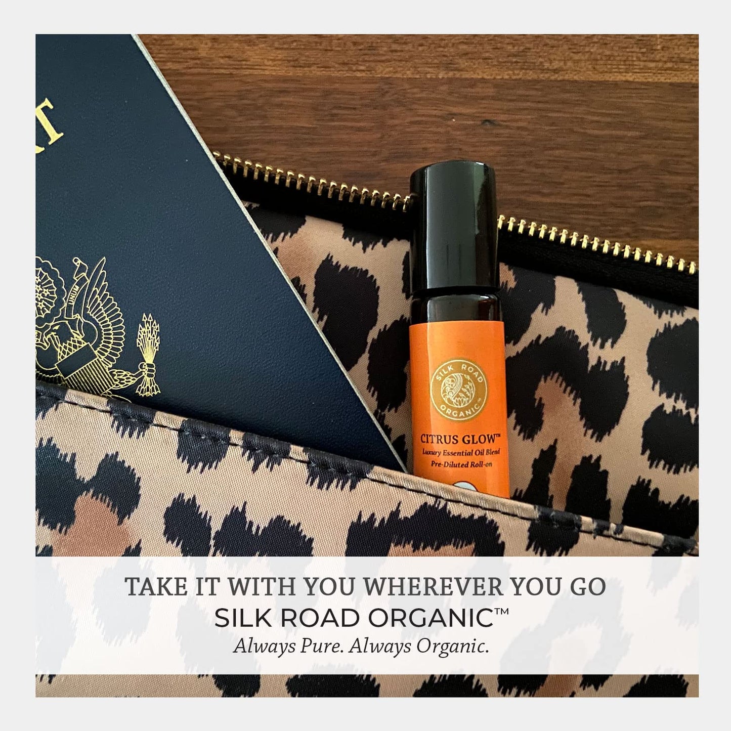 Silk Road Organic Citrus Glow Essential Oil Roll-On โ 100% Pure USDA Organic Citrus & Vanilla, 10 ml