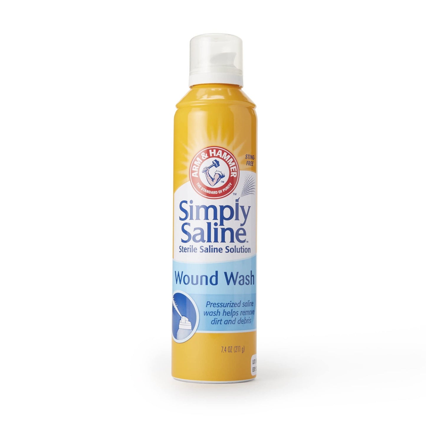 Simply Saline Wound Wash 7.4 oz โ Gentle, Continuous Spray for Minor Wounds