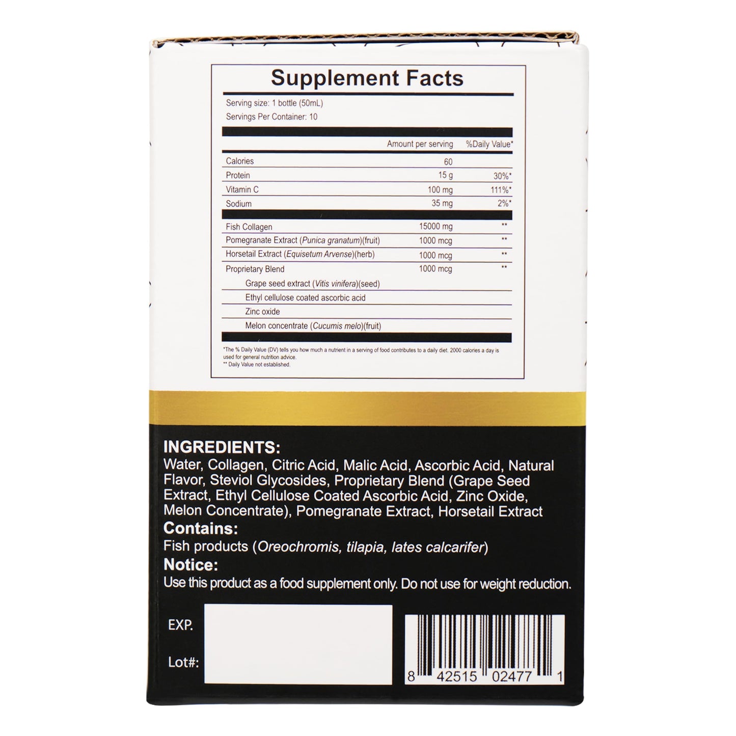 Sipnutri Diamond Liquid Collagen Drink โ 15000 mg Marine Collagen + Vitamin C