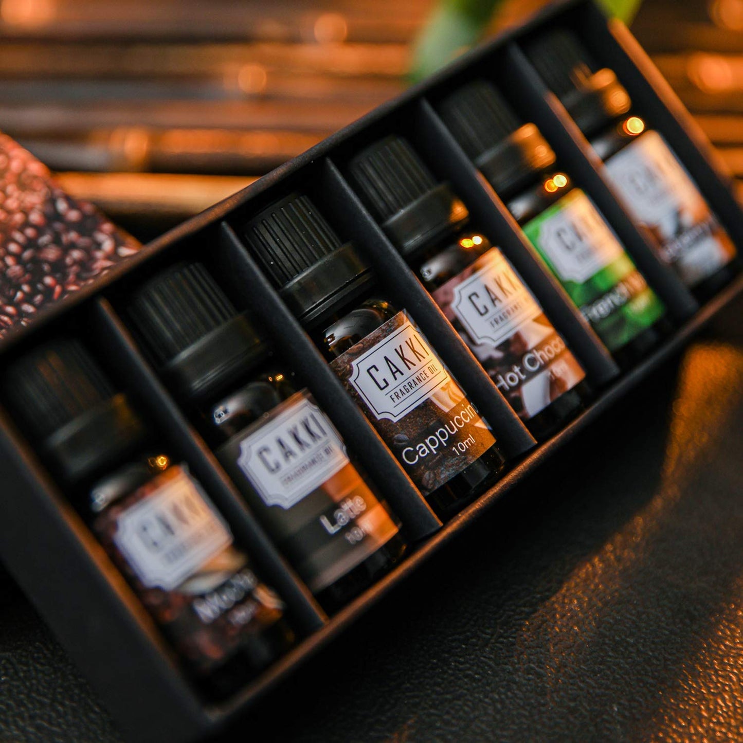 Coffee Essential Oils Set (6 x 10ml) โ Cakki Fragrance Oils Gift Set for Diffuser
