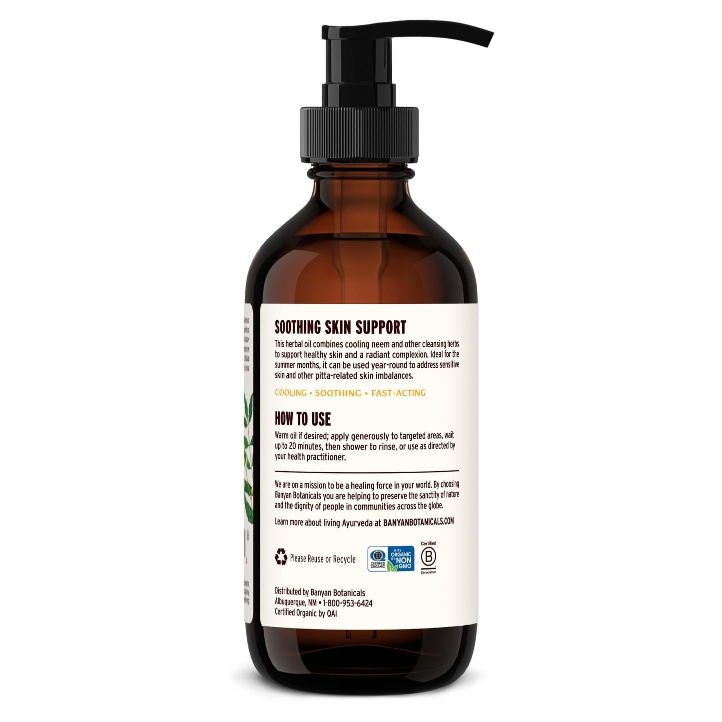Banyan Botanicals Neem Oil+ โ Ayurvedic Massage Oil, 8 oz