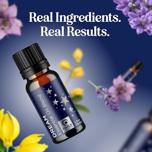 Sleep Essential Oil Blend for Diffuser | Dream Essential Oils โ Lavender, Chamomile, Clary Sage & Ylang-Ylang (10mL)