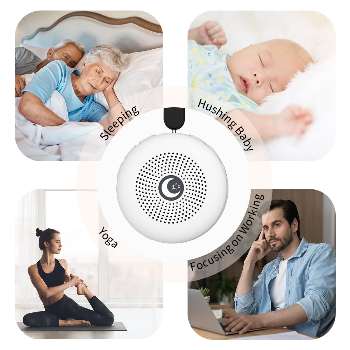 Sleepbox Sleep Sound Machine Portable Noise Machine β 30 Soothing Sounds, 32 Volume Levels, 22h Battery, 4 Timers