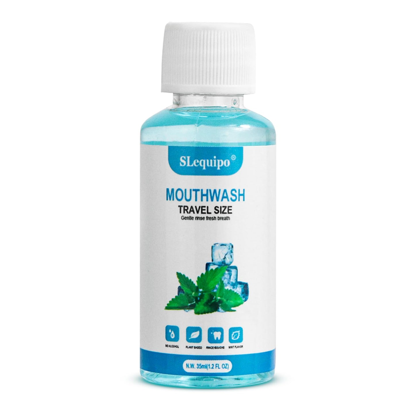 SLequipo Travel Size Mouthwash โ Mint 1.2oz/35ml Bulk Pack (10 Bottles)
