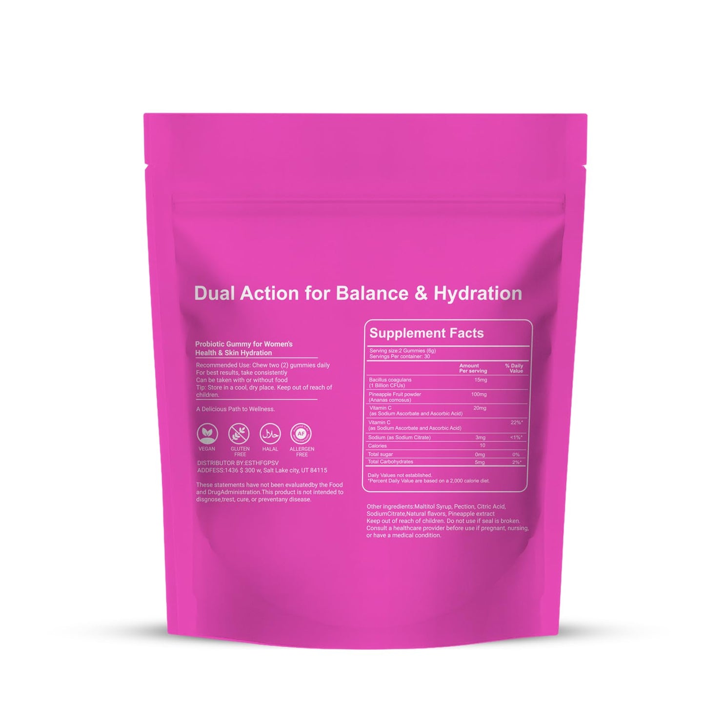 Slippery Kitty Gummies โ Feminine Probiotic + Moisture Gummies | pH Balance & Gut Health