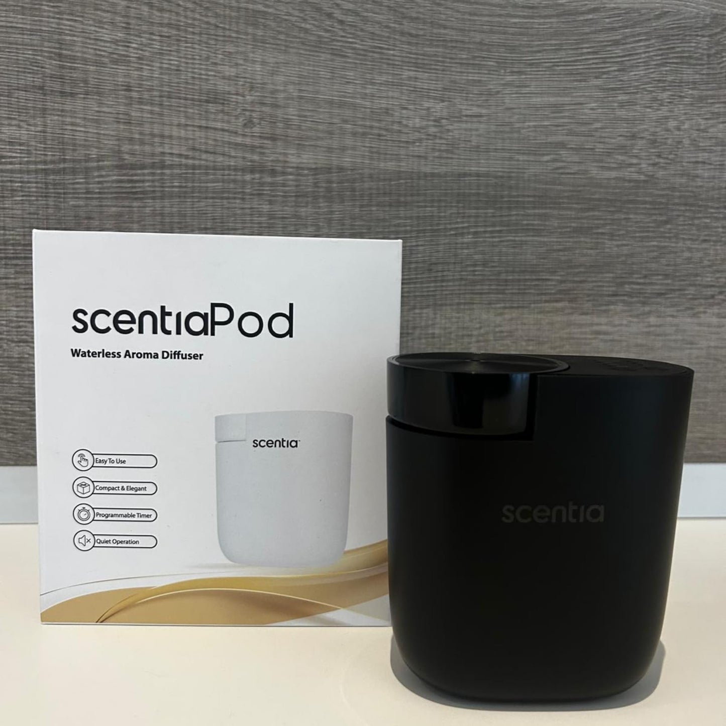 Smart Plug-in Diffuser with App Control โ Waterless Cold Air, 500 Sq Ft (Black)