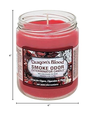 Smoke Odor Exterminator 13oz Jar Candle โ Dragon's Blood | Odor Eliminator