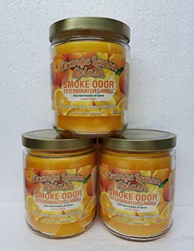 Smoke Odor Exterminator 13 oz Jar Candle โ Orange Lemon Splash (3-Pack)