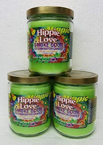 Smoke Odor Exterminator 13 oz Jar Candles โ Hippie Love (3-Pack)