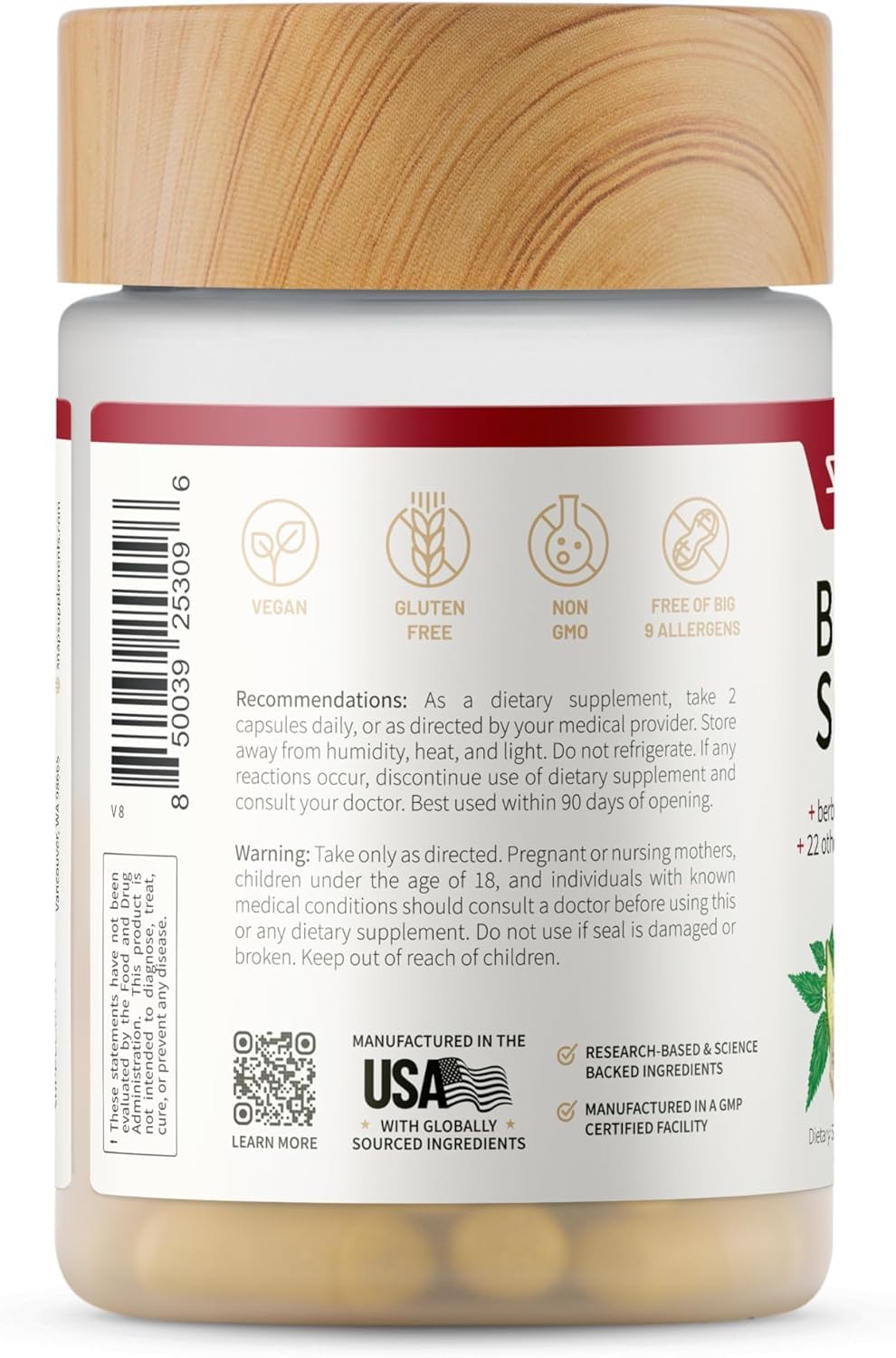 Snap Supplements Blood Sugar Blend โ CoQ10, Cinnamon, Gymnema, Alpha Lipoic Acid, Sugar Free, 60 Capsules, 2 Pack