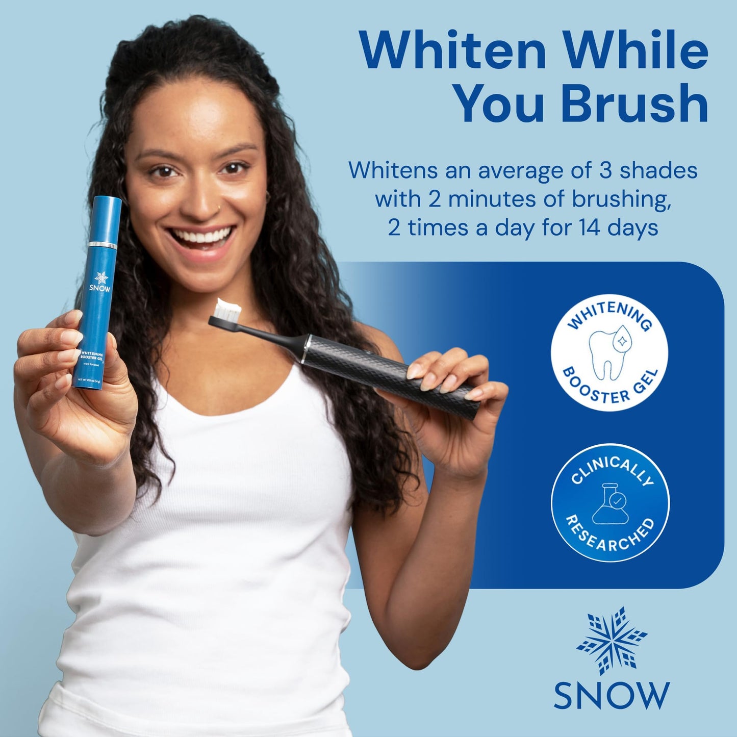Snow Teeth Whitening Gel 18g โ Vegan Hydrogen Peroxide Booster with Xylitol