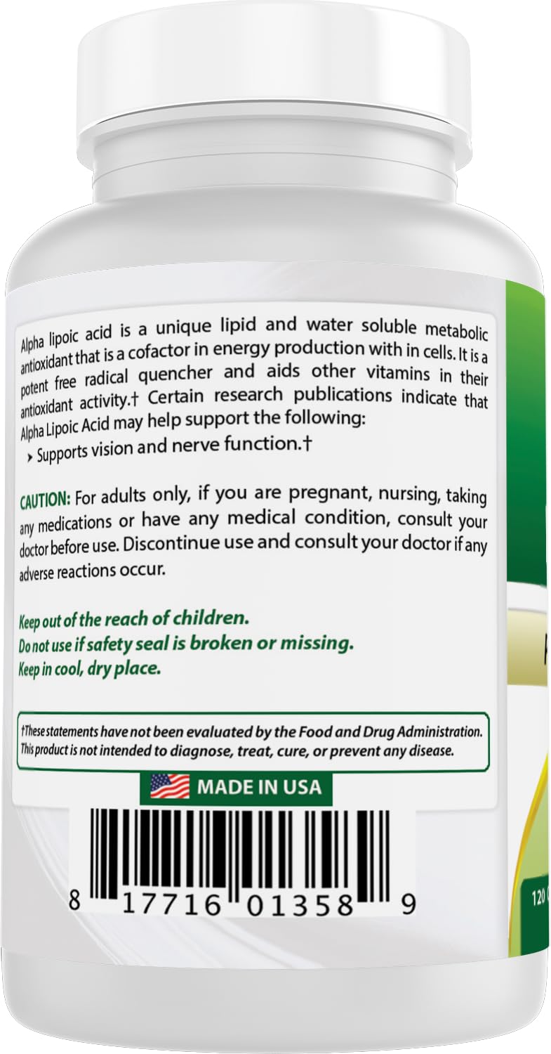 Best Naturals Alpha Lipoic Acid 300 mg โ 120 Capsules (Pack of 2)