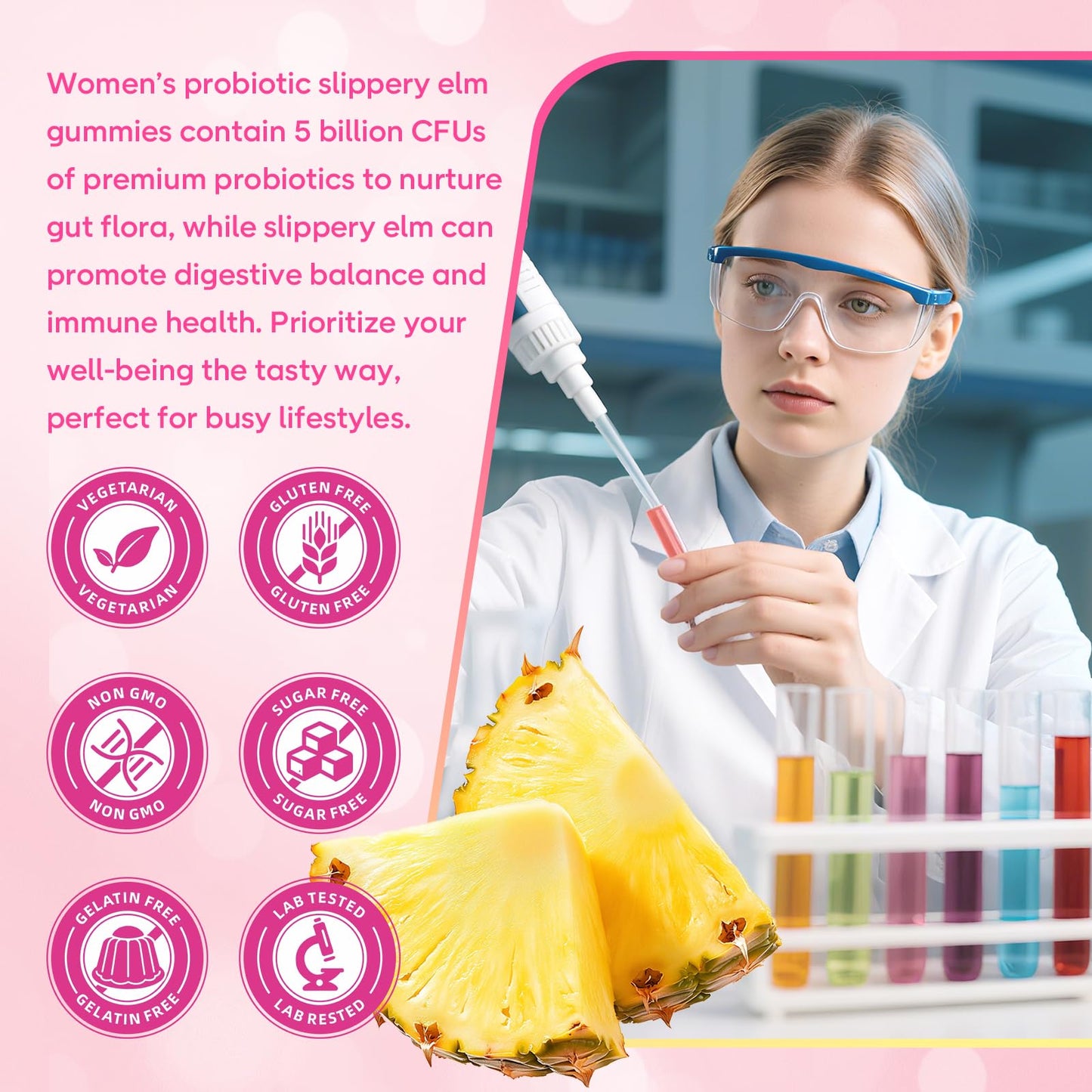 Softbear Women's Probiotic Slippery Elm Gummies โ pH Balance & Flora Health