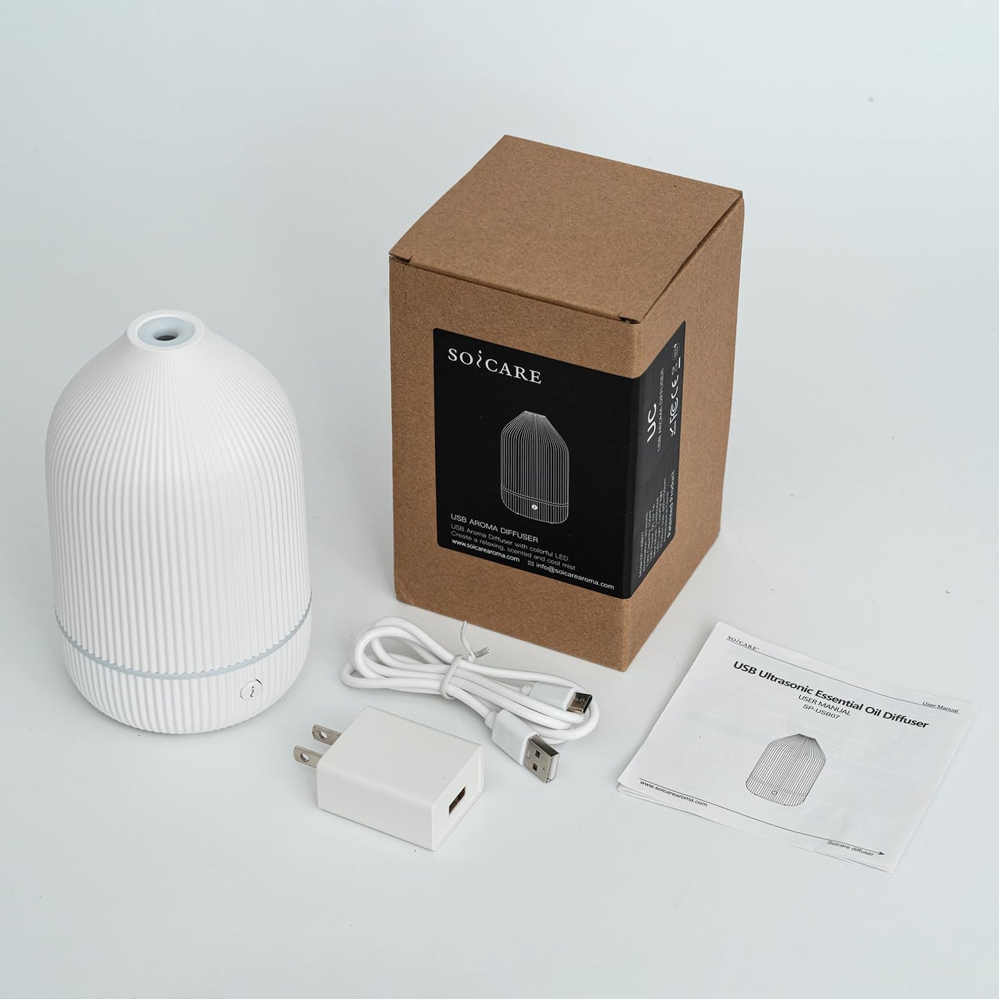 SOICARE 100ML Mini Essential Oil Diffuser โ USB Powered, 7 Color LED