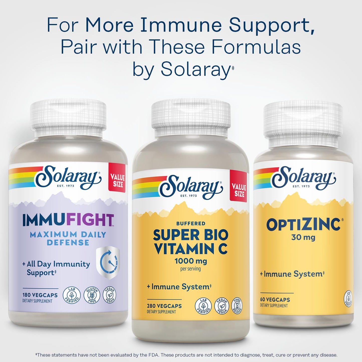 Solaray Vitamin C 1000mg - Two-Stage Timed Release with Bioflavonoids, Vegan