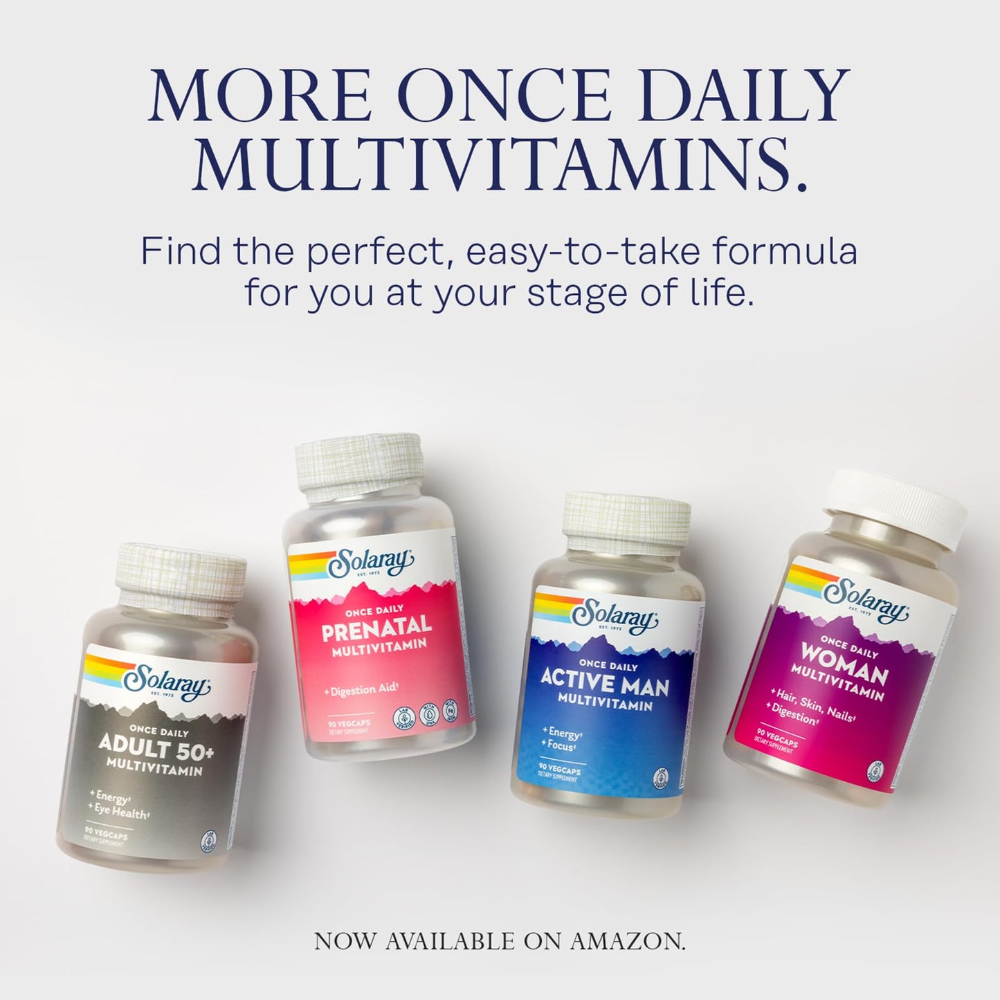 SOLARAY Once Daily High Energy Multivitamin โ Immune Support & Energy | 60 VegCaps