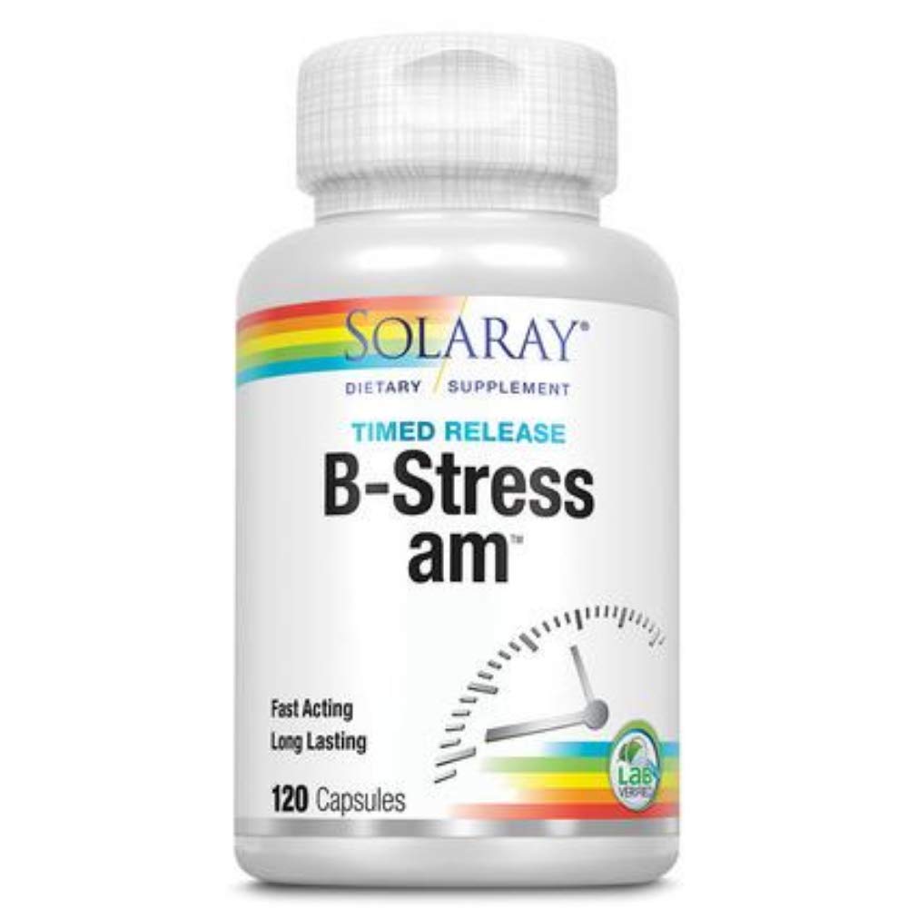 Solaray B-Stress AM Two-Stage Timed Release Supplement โ 120 Count