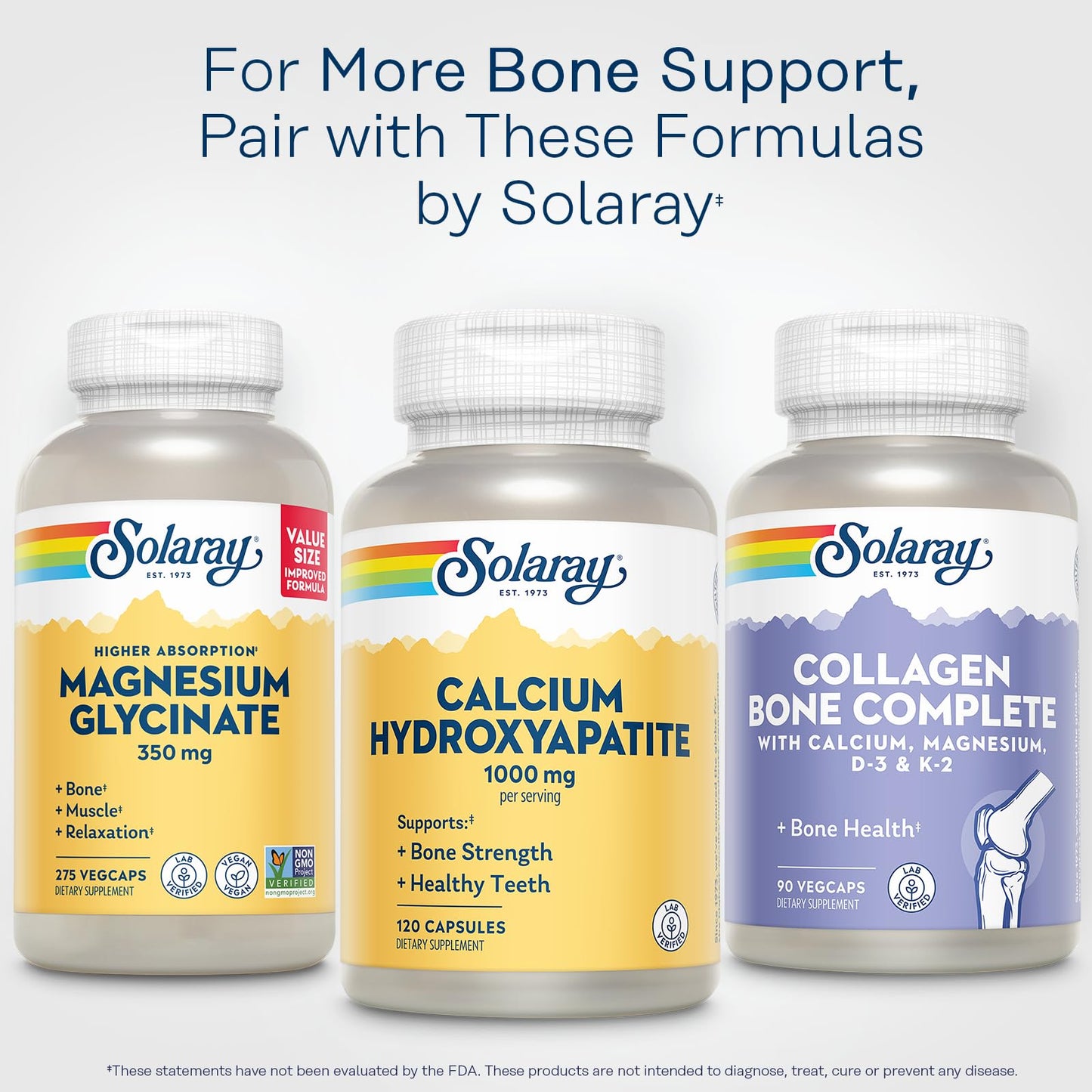 Solaray Calcium Hydroxyapatite 1000mg โ 120 Capsules for Bone & Teeth Support