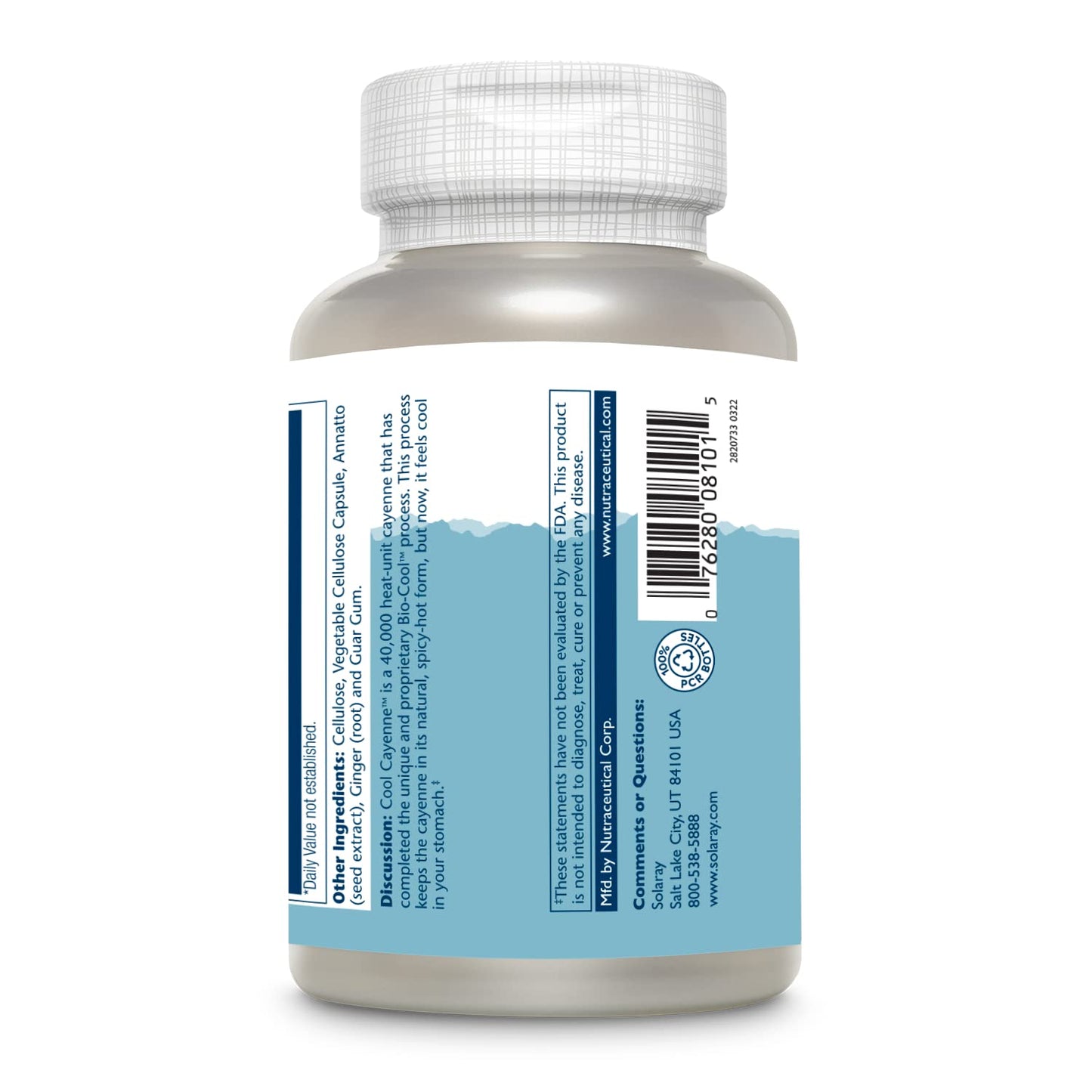 SOLARAY Cayenne Pepper 40,000 HU – Digestion Support, Lab Verified