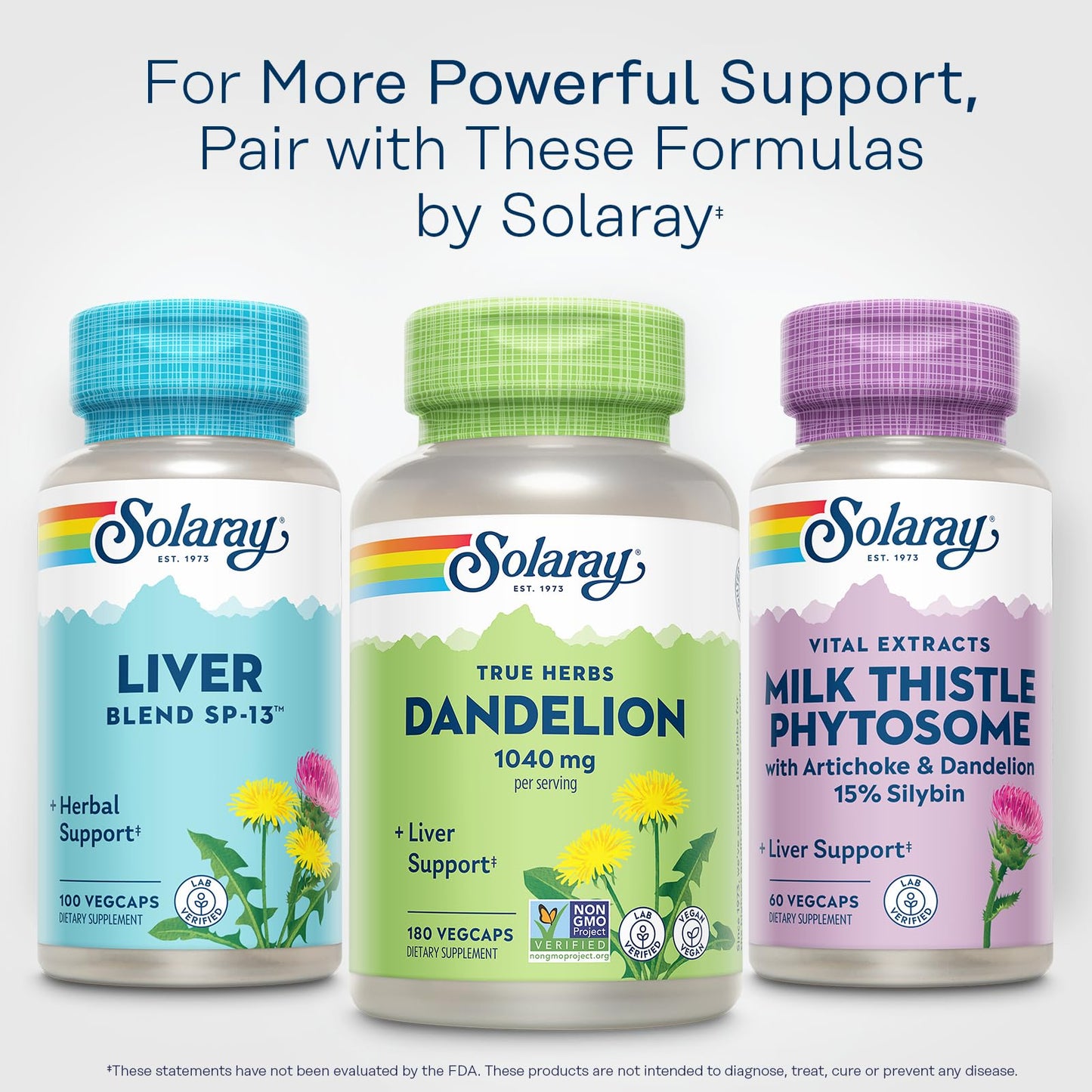 SOLARAY Dandelion Root Supplement – Kidney & Liver Support – 1,040 mg per Serving | Vegan, Lab Verified