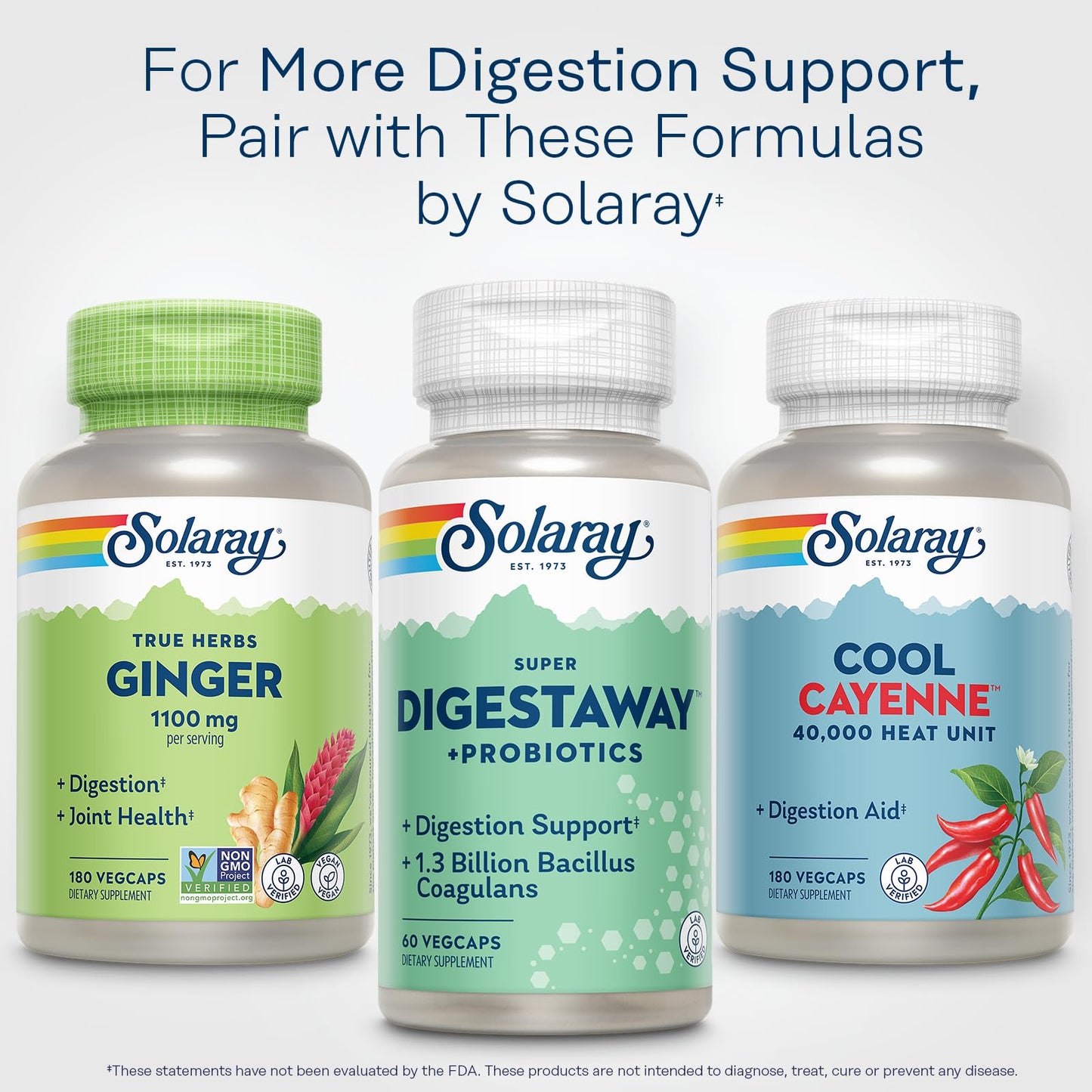 SOLARAY Super Digestaway Plus Probiotics โ Digestive Enzymes & Gut Health