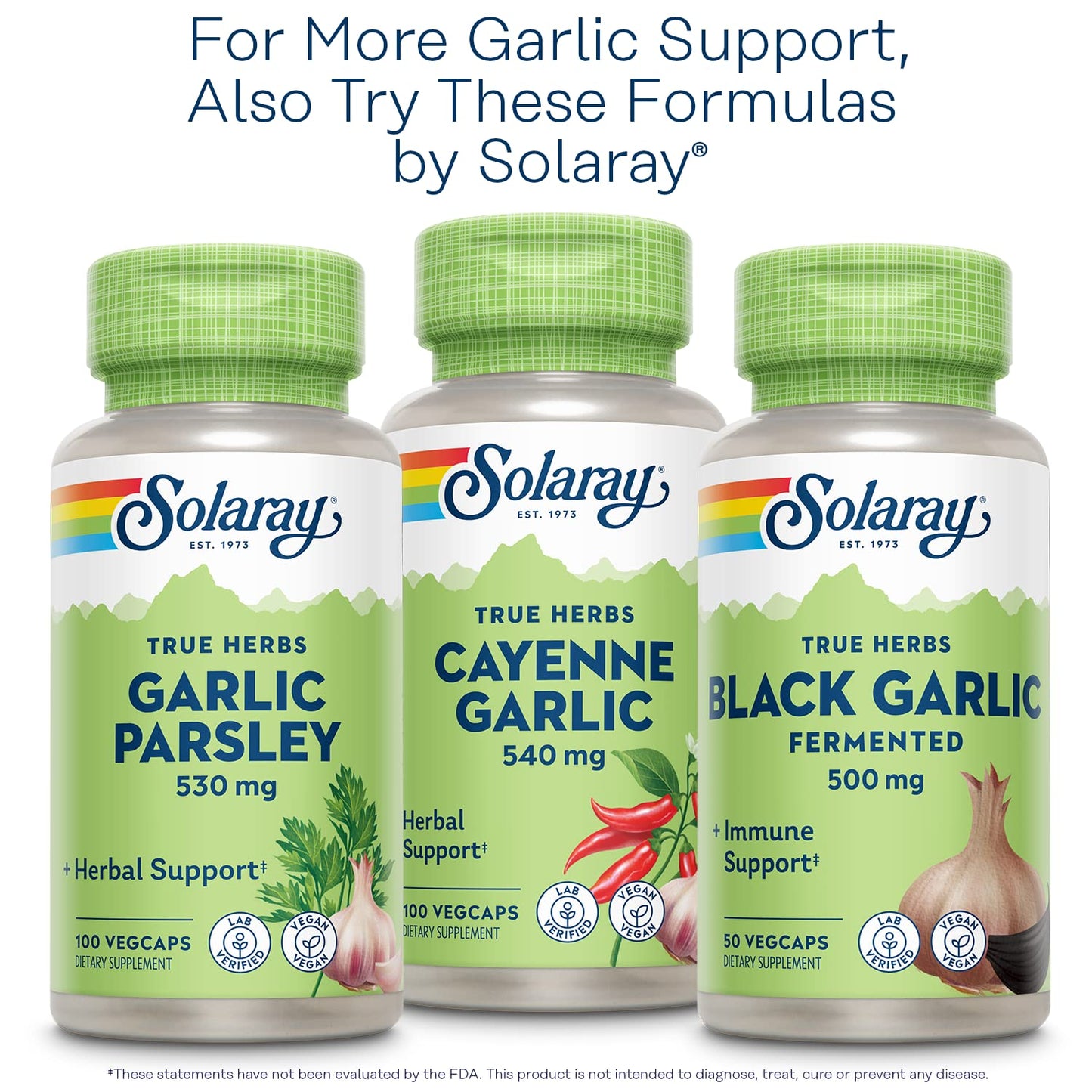 Solaray Garlic 500mg โ Odorless Enteric VegCaps for Heart Health & Immunity