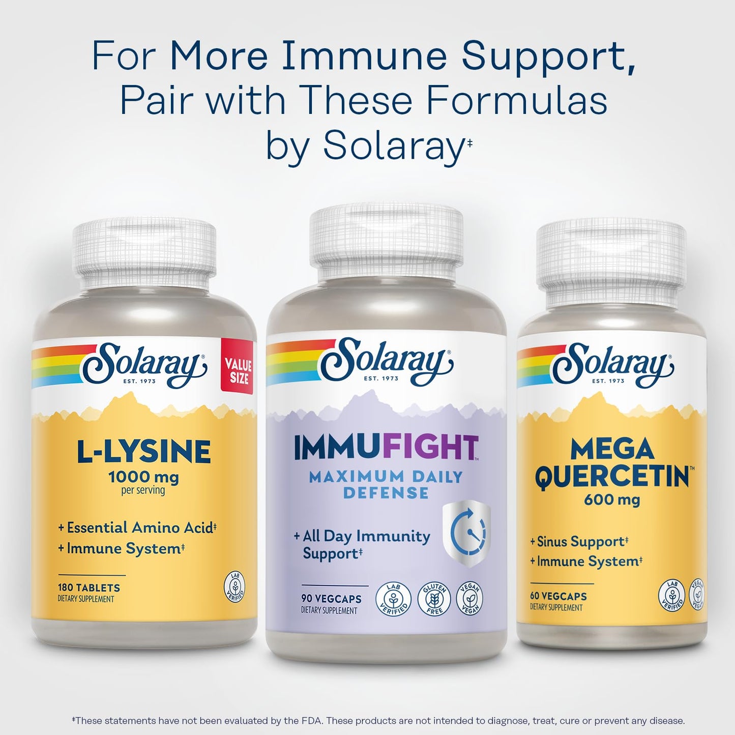 SOLARAY Immufight Maximum Daily Defense β All-Day Immune Support | Vegan & Gluten Free