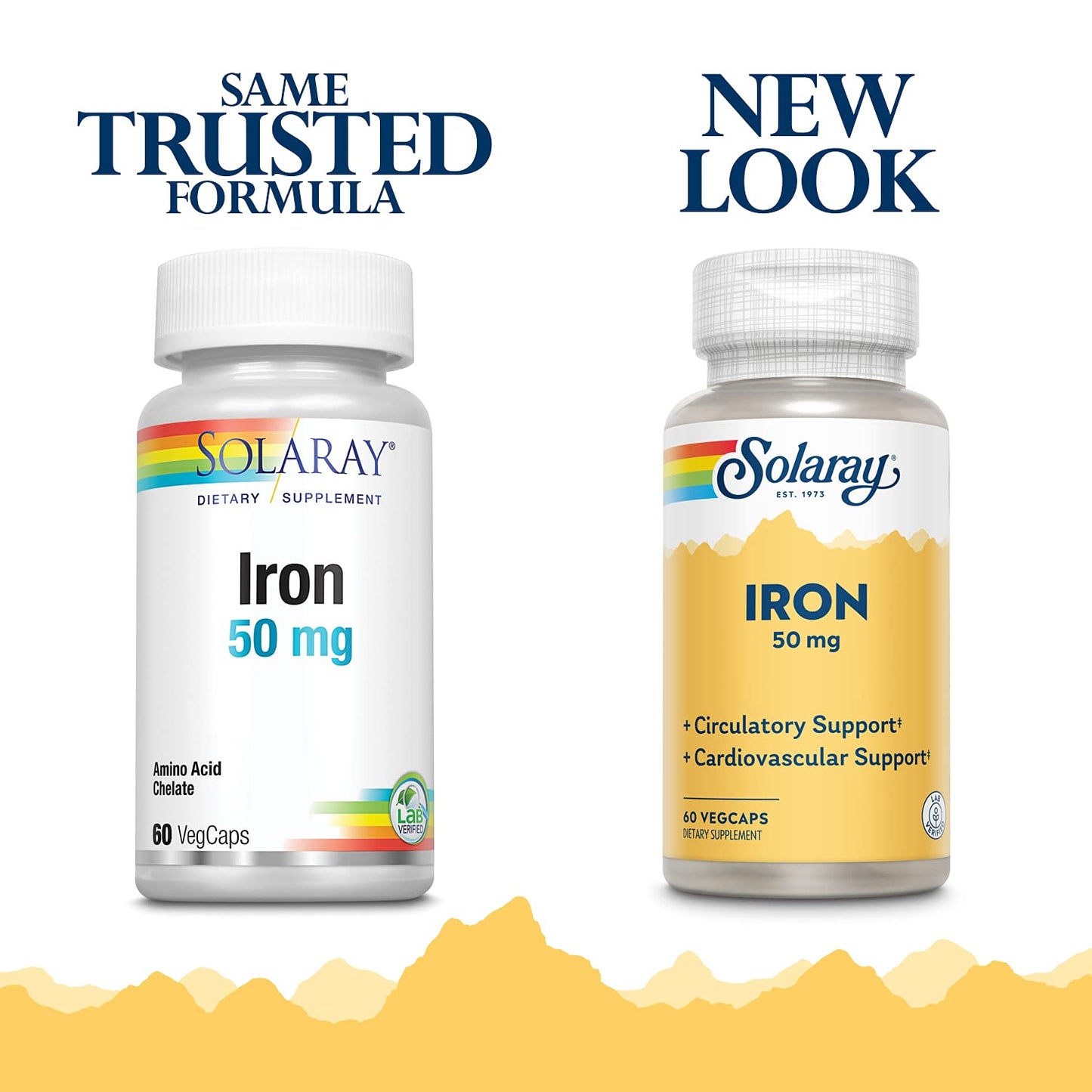 Solaray Iron 50 mg โ Circulation & Red Blood Cell Support | 60 VegCaps