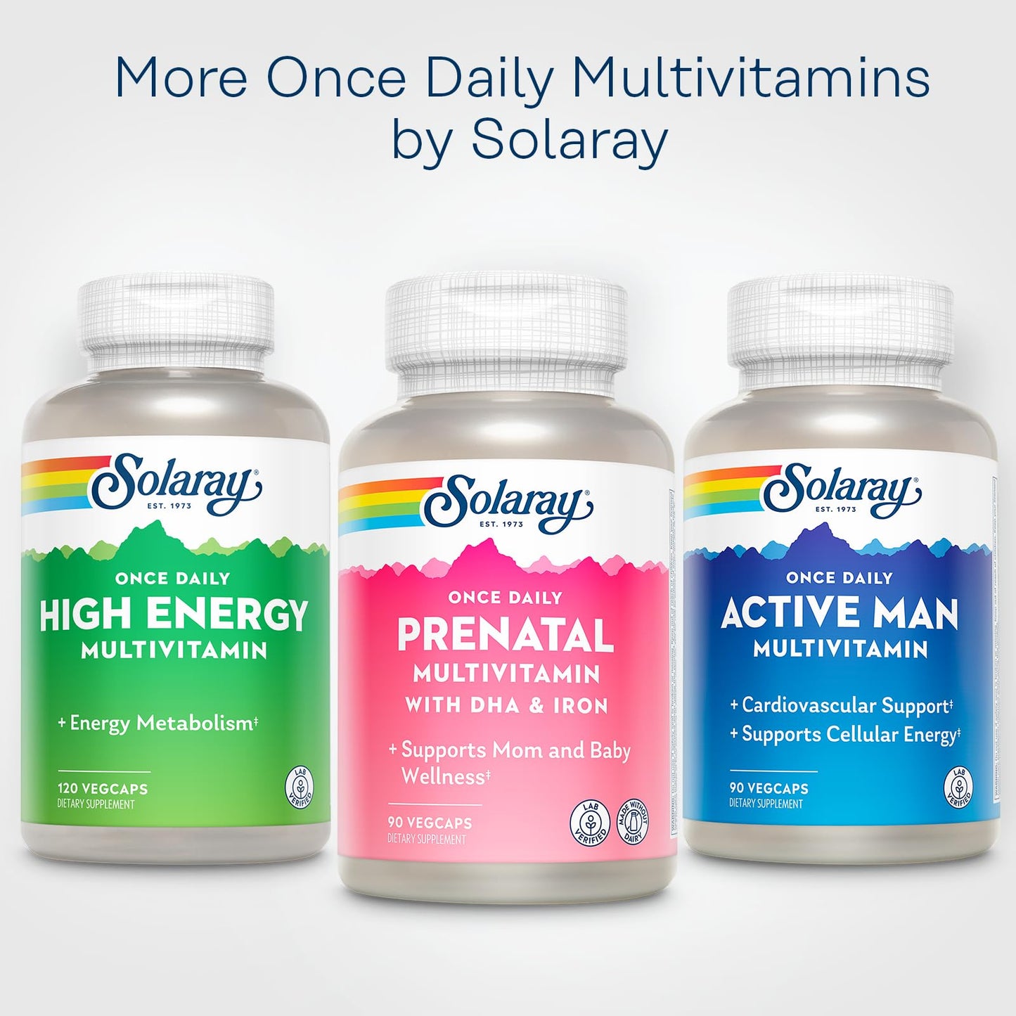 Solaray Once Daily Prenatal Multivitamin with DHA & Iron โ 90 VegCaps