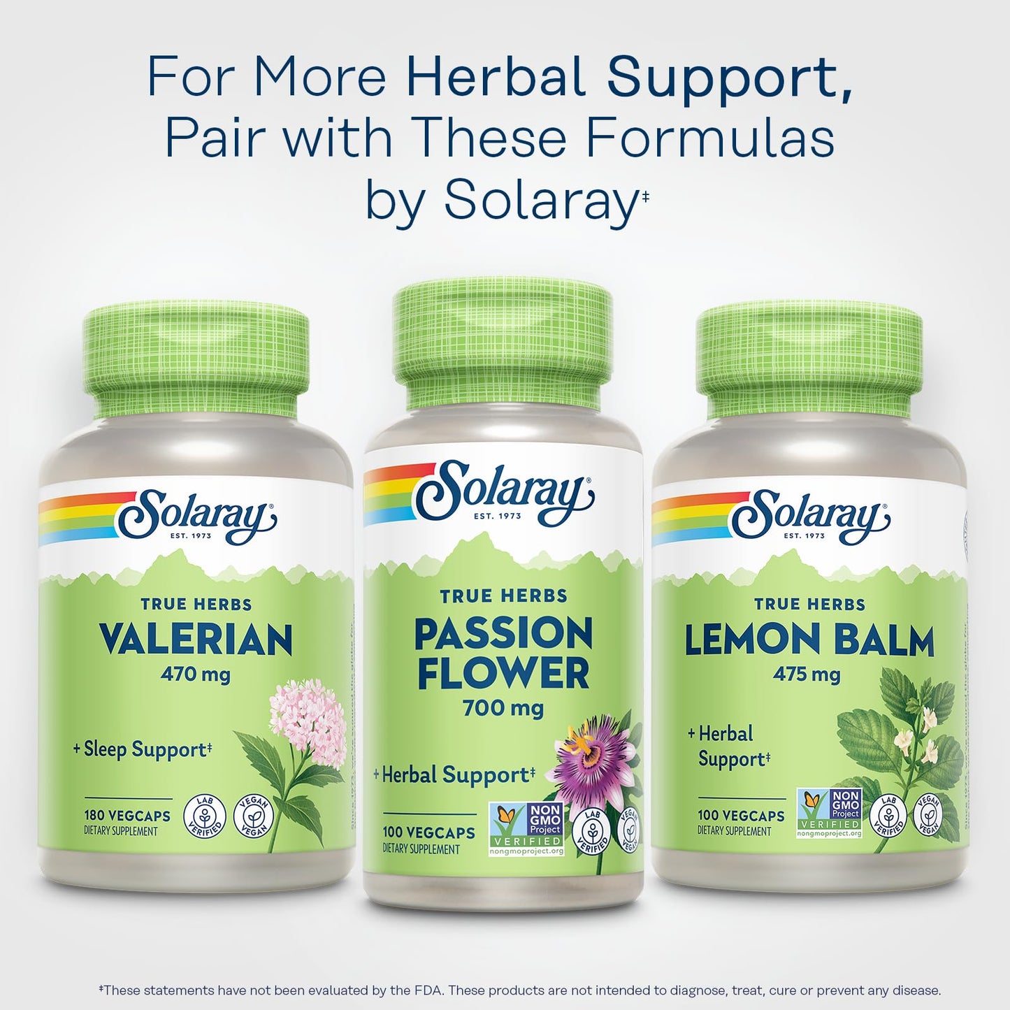 Solaray Passion Flower 700 mg Whole Aerial โ 2-Pack, Vegan, Non-GMO, Lab Verified